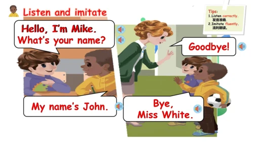 Unit 1 Hello! Part B Let's talk 课件(共17张PPT)