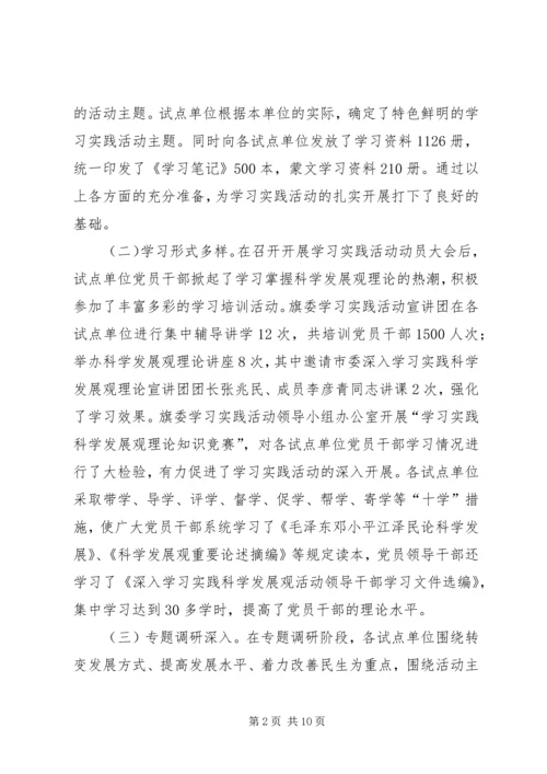 党建学习实践科学发展试点工作总结.docx