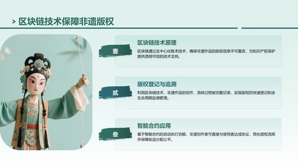 绿色中国风非遗传承的当代表达PPT模板