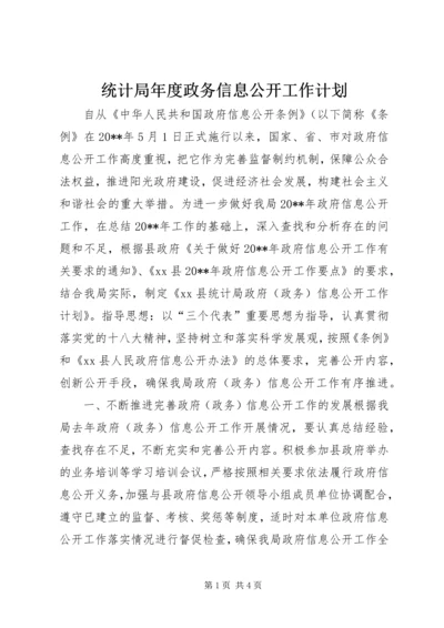 统计局年度政务信息公开工作计划.docx