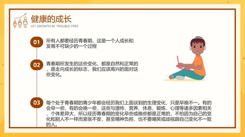 中小学生青春期健康教育成长PPT模板