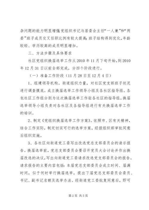 街道社区党组织换届选举工作方案.docx