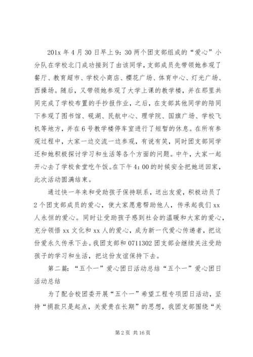 五个一希望工程专项团日活动总结.docx