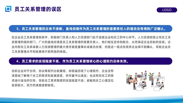 蓝色简约员工关系管理PPT模板宣传PPT动态PPT人才管理