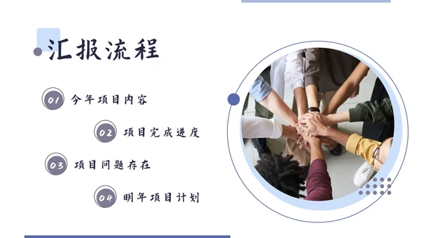 紫色简约项目总结汇报PPT模板