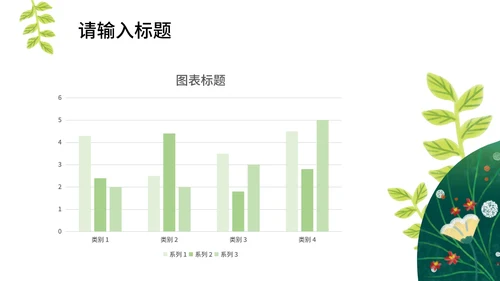 卡通绿色春天总结汇报PPT模板