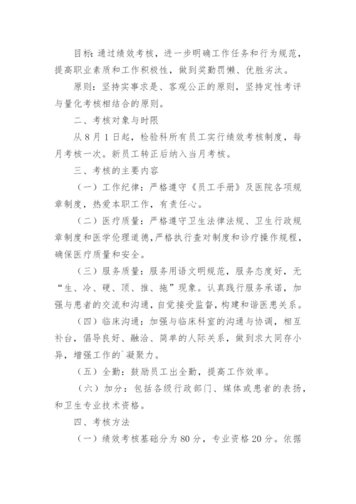 民营医院绩效考核方案.docx