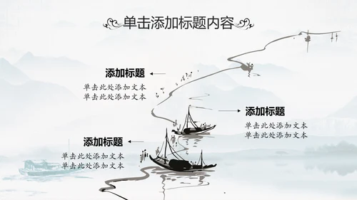 中国传统文化国学经典水墨中国风ppt模板