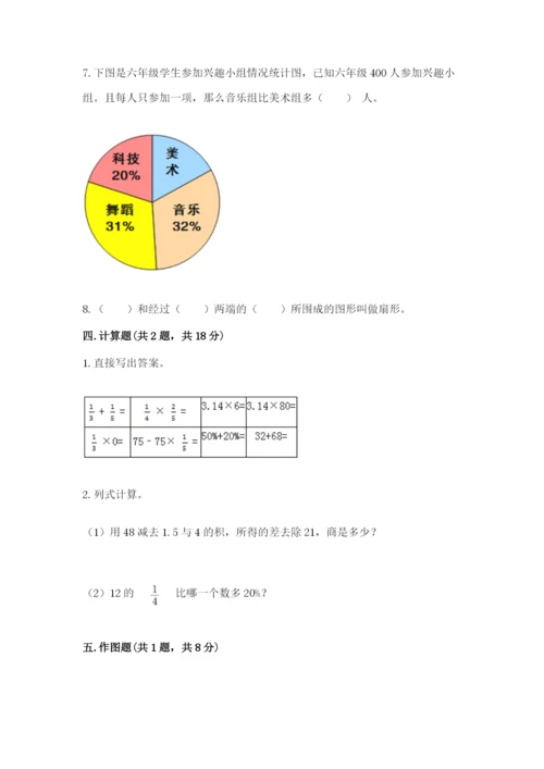 六年级上册数学期末测试卷及完整答案（各地真题）.docx