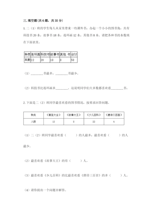 苏教版二年级下册数学第八单元 数据的收集和整理（一） 测试卷精品含答案.docx