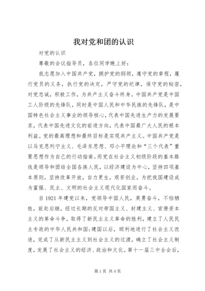 我对党和团的认识 (4).docx