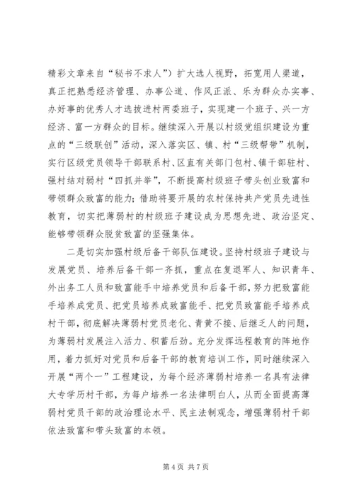 在全市实施百个经济薄弱村转化帮扶工程动员大会上的发言 (6).docx