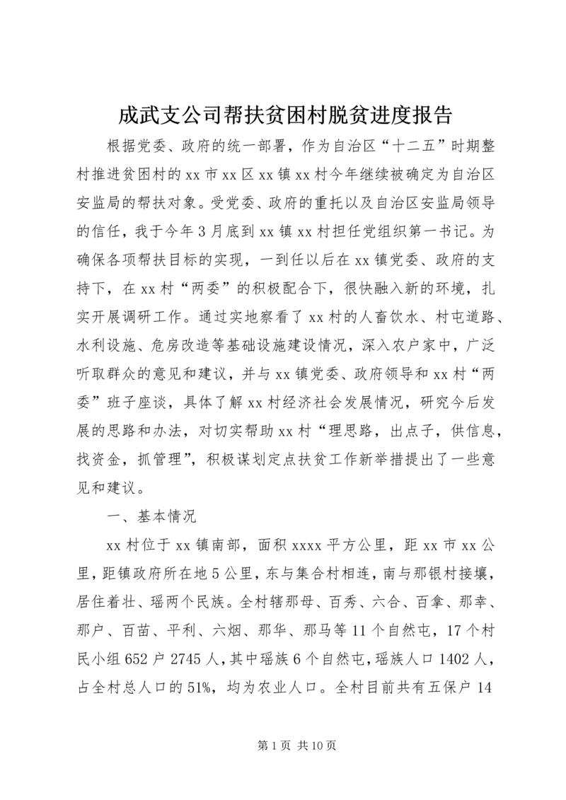 成武支公司帮扶贫困村脱贫进度报告 (2).docx