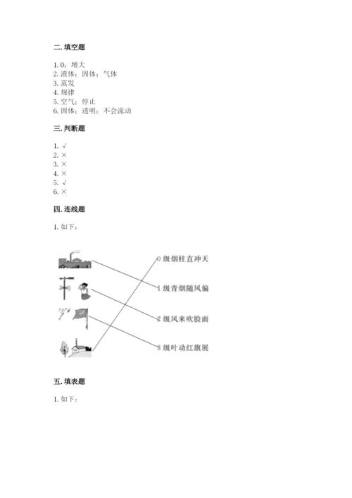 教科版三年级上册科学期末测试卷有完整答案.docx