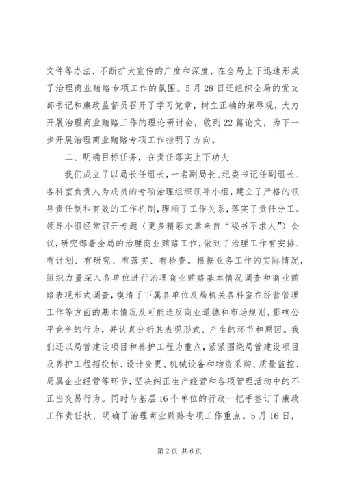 公路管理局治理商业贿赂专项工作交流材料 (5).docx