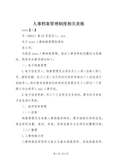 人事档案管理制度相关表格.docx