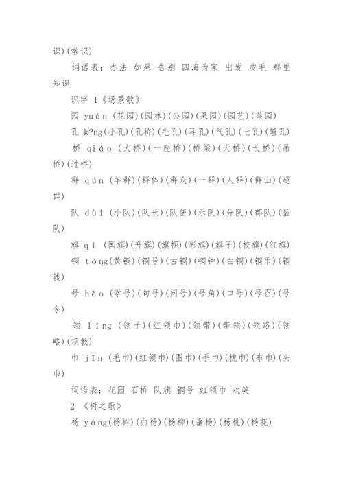 二年级语文上册语文生字表大全.docx
