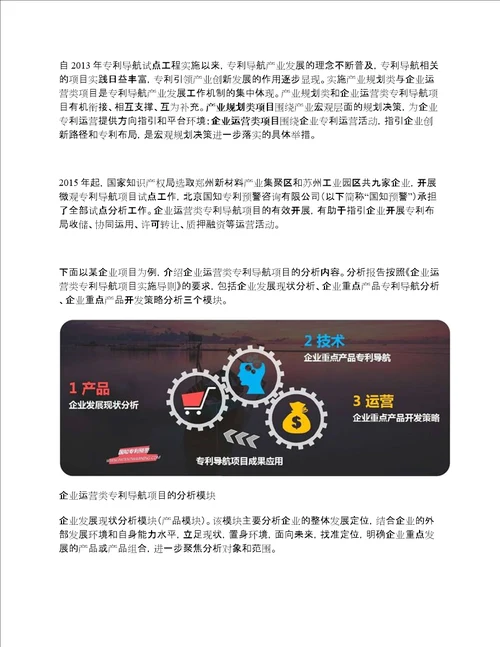 企业运营类专利导航项目经典案例