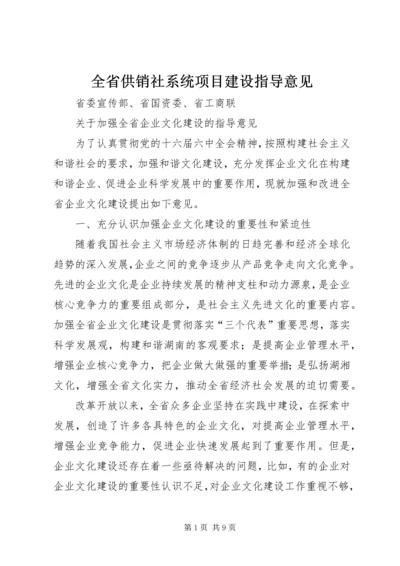 全省供销社系统项目建设指导意见 (4).docx