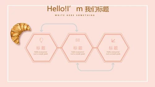粉色手绘面包店年年终总结动态PPT