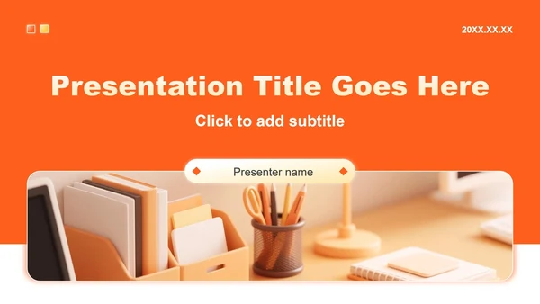 橙黄色商务风大学生个人求职简历PPT主题模板