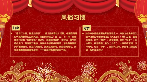 中国传统文化春节习俗PPT模板