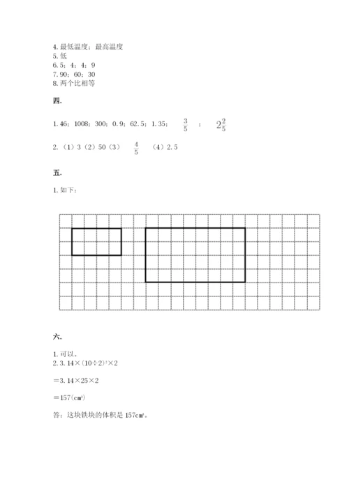 人教版数学六年级下册试题期末模拟检测卷附完整答案（名校卷）.docx