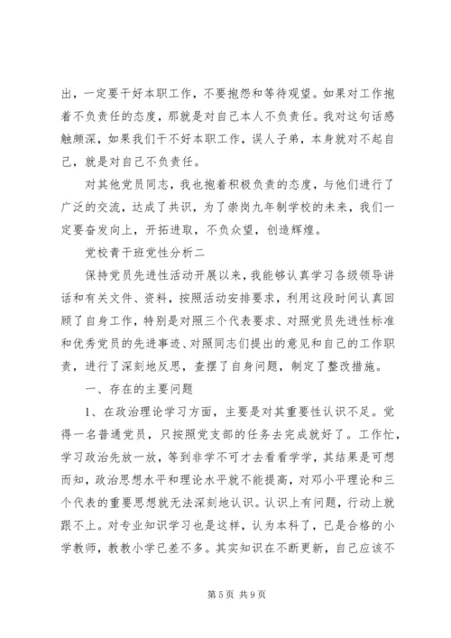 党校青干班党性分析.docx