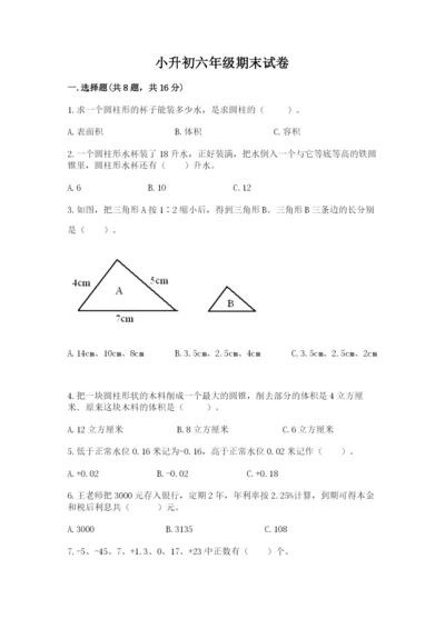 小升初六年级期末试卷附参考答案（培优b卷）.docx