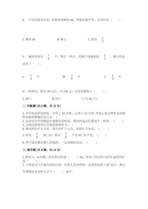 小学六年级数学上册期末卷加精品答案.docx