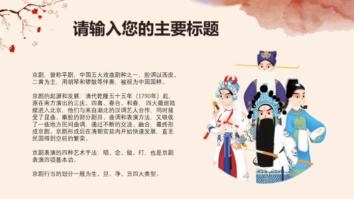 京剧中国国粹传统文化PPT