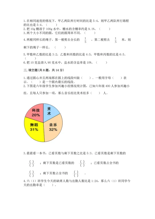 六年级上册数学期末测试卷附完整答案（典优）.docx