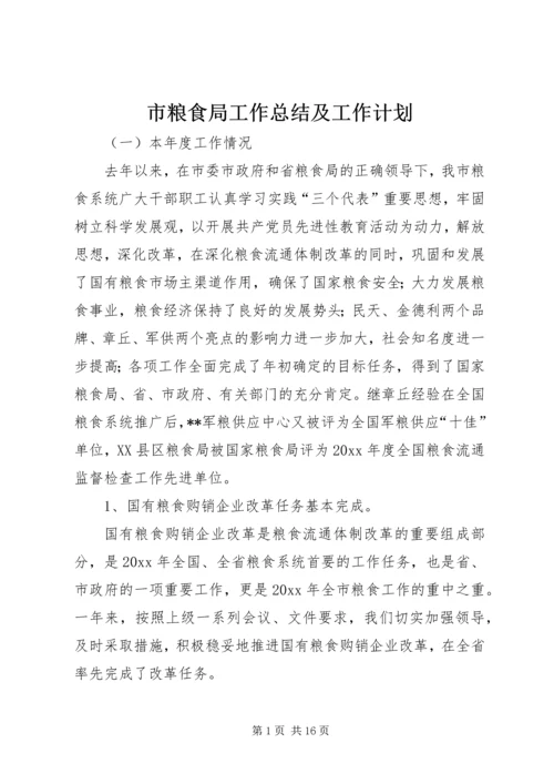 市粮食局工作总结及工作计划 (6).docx