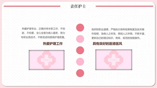 实用责任护士粉色清新医疗医学PPT模板