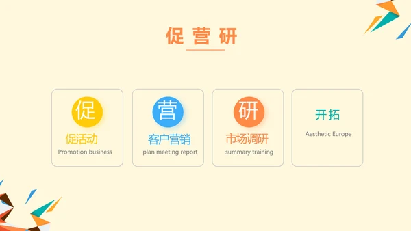 橙色创意几何图形儿童玩具产品介绍PPT模板