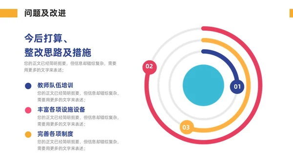 多彩简约幼儿园工作汇报总结PPT模板