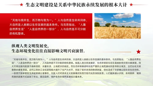 奋力绘就美丽中国新画卷生态文明思想党课课件PPT党建