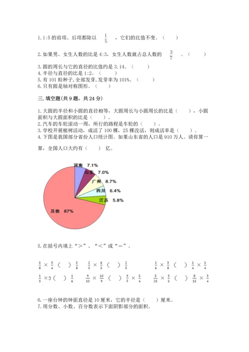 人教版六年级上册数学期末测试卷（b卷）word版.docx
