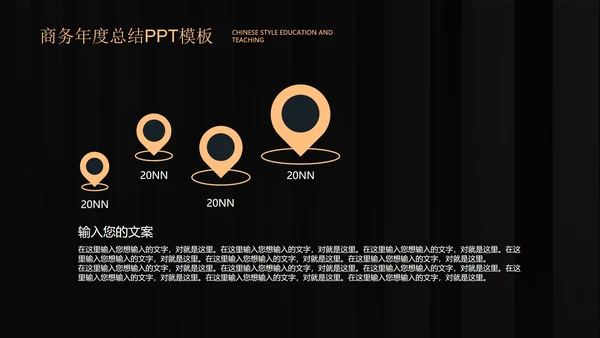 黑色商务风年度总结PPT模板