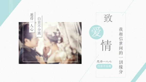 致爱情恋爱婚礼纪念日相册通用PPT模板