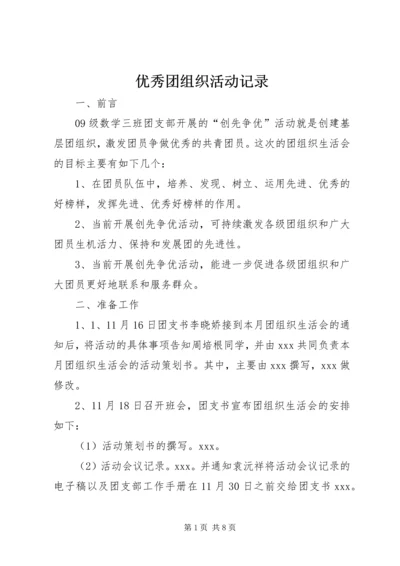 优秀团组织活动记录.docx