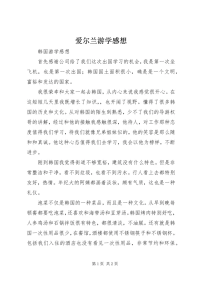 爱尔兰游学感想 (2).docx