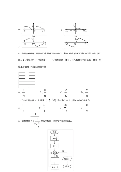 2019年高考全国1卷理科数学试题和答案8.docx
