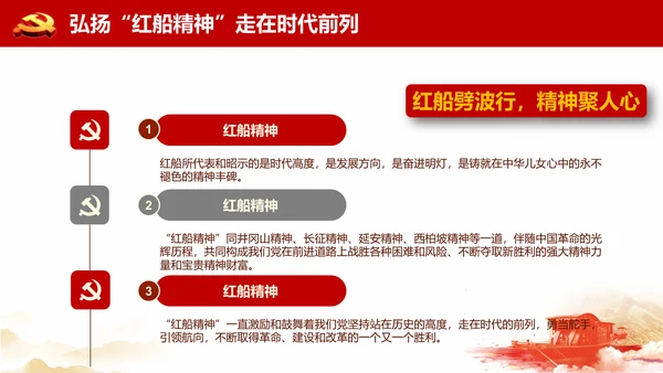 红船精神代代相传通用PPT模板