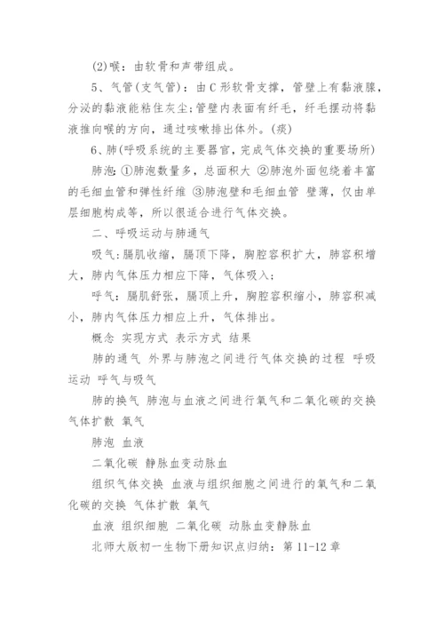 北师大版初一生物下册知识点归纳.docx