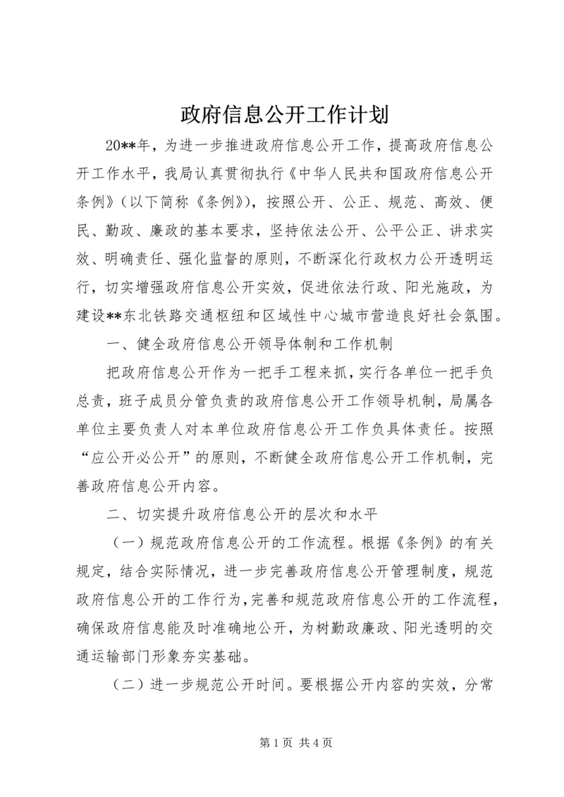 政府信息公开工作计划 (2).docx