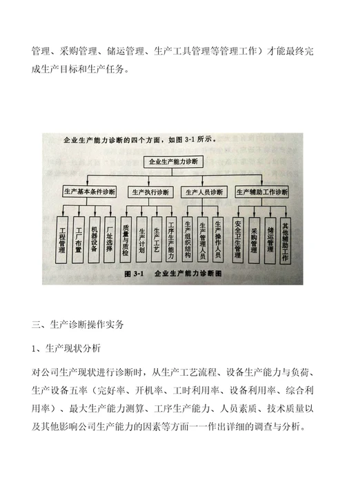 生产分析及改善建议