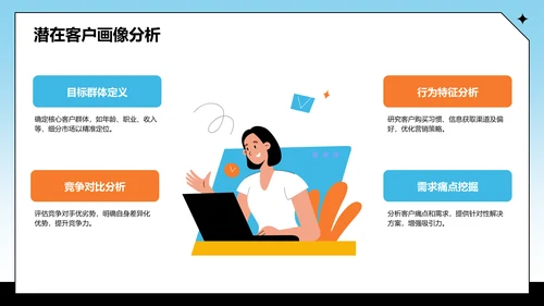 蓝色卡通风通用行业营销路演方案PPT主题