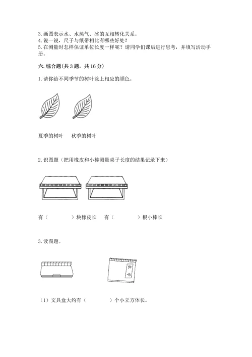 教科版一年级上册科学期末测试卷及答案（新）.docx