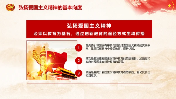 青年学生弘扬爱国主义精神教育PPT模板
